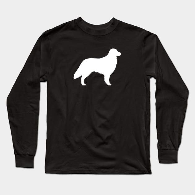 Flat Coated Retriever Silhouette Long Sleeve T-Shirt by Coffee Squirrel